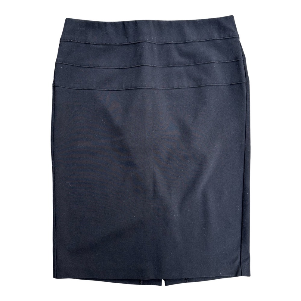 Candies Skirt Black Tiered Waist Pencil Knee Length Stretch Work Preppy Size 5